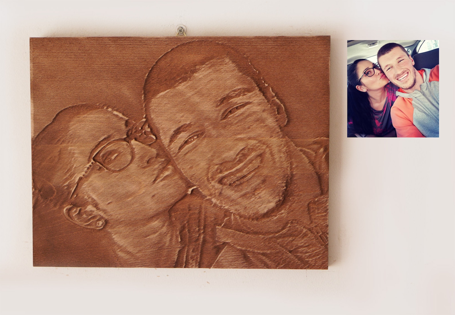 Custom Wood Carving Custom Photo Custom Message Wood Etsy