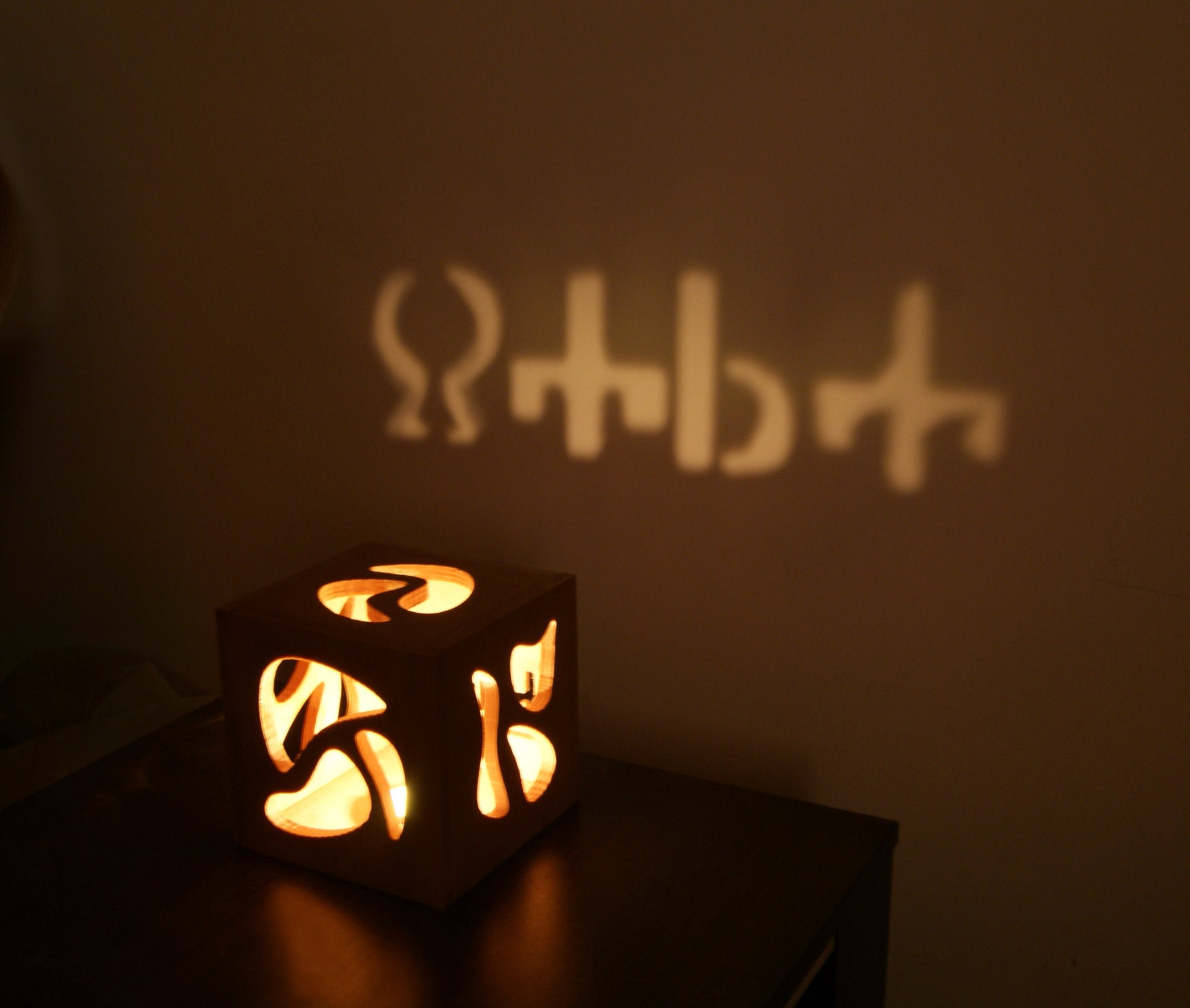 Engraved Lantern Names Initials Symbols Projected on the Etsy