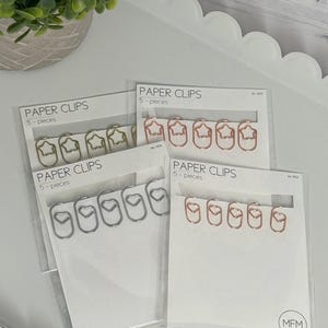 Mini Stationary Paper Clips - 5 Pieces