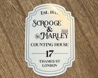 Scrooge & Marley Counting House - A Christmas Carol Inspired Sticker