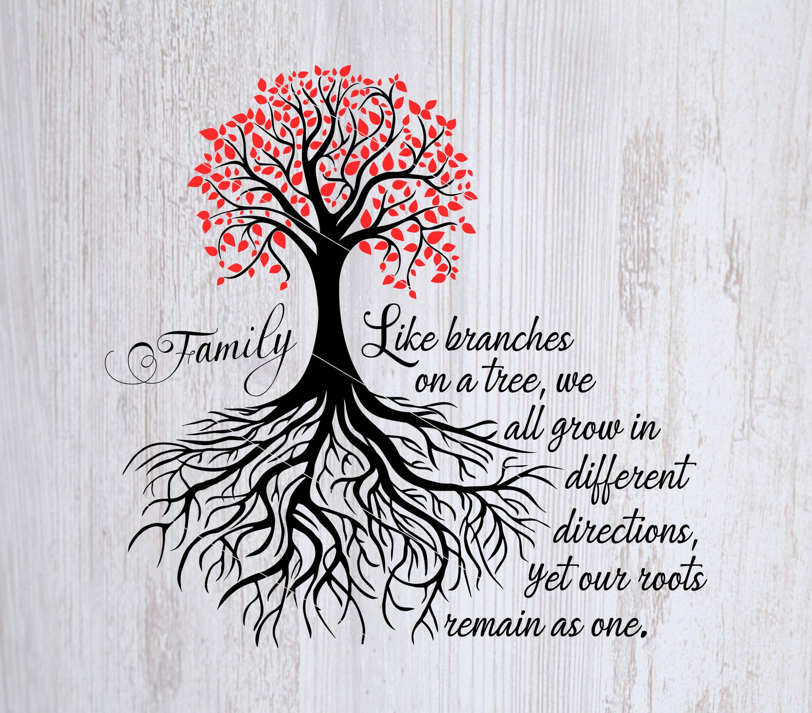 Family Tree SVG: Roots & Love, Cricut Cut File (digital File) - Etsy
