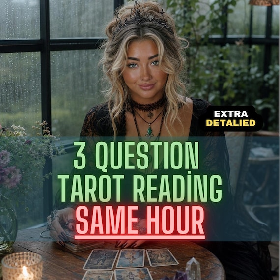 3-Question Tarot Reading, Same Hour, In-Depth Psychic Insight , Get Your Answers Quickly! Detailed Guidance on Love, Career, and Future