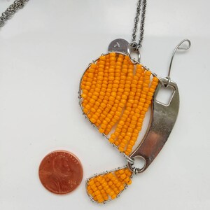 Yellow Butterfly Zipper Pull Pendant