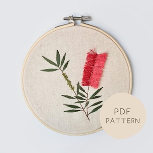 Bottlebrush PDF Embroidery Pattern | Australian Embroidery Designs