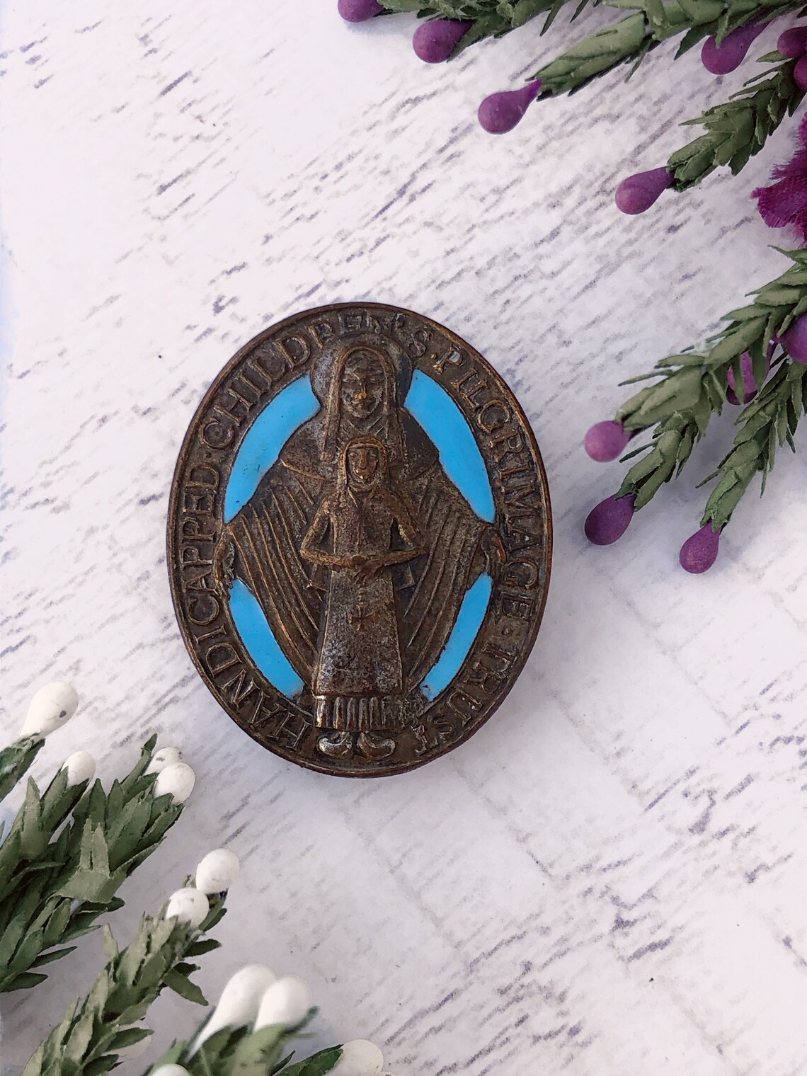 Antique Religious Brooch. Jesus Christ Brooch. Etsy