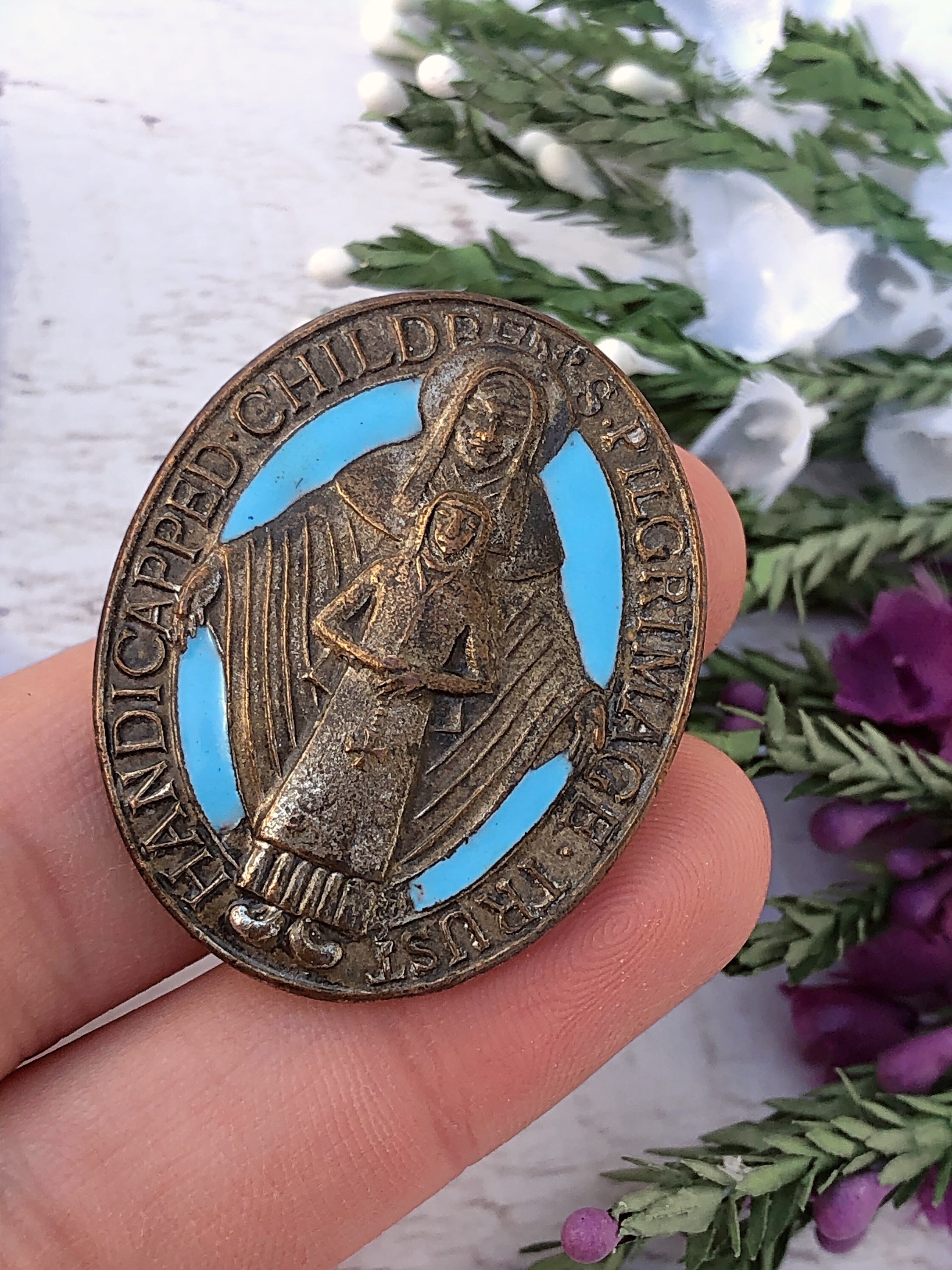 Antique Religious Brooch. Jesus Christ Brooch. Etsy