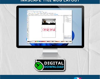 Inkscape Mug Template: 11oz Sublimation & uvDTF Design Layout (SVG Download)