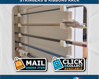 Fused Glass Stringer Rack: Wall Mounted Storage for Glass Stringers. Ribbons & Rods 3D Printed