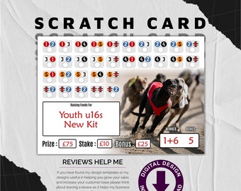 Race Night Fund Raising Scratch Card - Print at Home