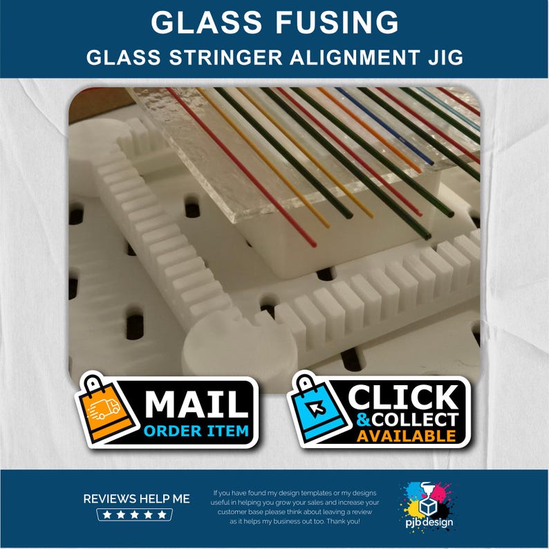 Stringer Layout Jig 10cm Glass Stringer Jig: 3D Printed Fusing Tool With Storage Bag - Etsy