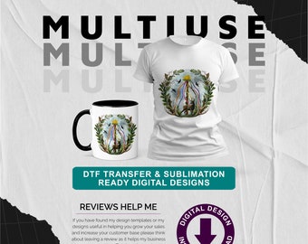 Beltane Multi Use Design-Vorlage für Dye Sublimation - enthält Produkt Mock Up und 300 dpi, 600 dpi PNG Design-Datei