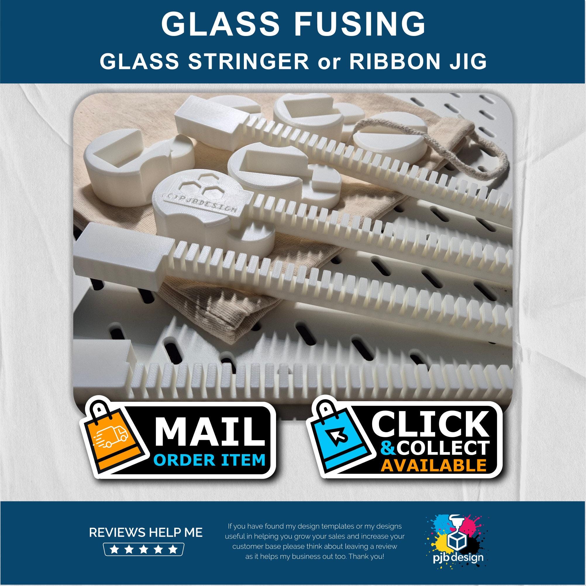 Fused Glass Stringer Jig: 3D Printed Stained Glass Fusing Tool With ...