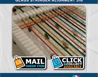 10cm Glass Stringer Jig: 3D Printed Fusing Tool with Storage Bag