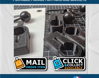 Banner Sign Bungee Clamp for 25mm Pole - Tents, Camping, Craft Fair, Markets, Carboot Sign Display