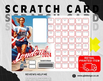 London Marathon 2024 Scratch Card for Fund Raising / Famous London Buildings Scratch & Reveal / Scratchcard Fundraising Products