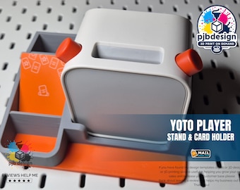 Yoto Player Stand with Card Storage: 3D Printed Organizer