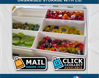 Fused Glass Murrini Storage Box with Lid: 3D Printed Craft Organizer