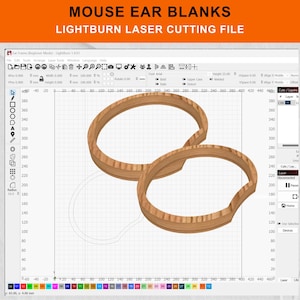 Mouse Ears Blank Ear Shell Lightburn Laser Cut File - Blank Ears - Digital File - Cut Your Own Ears - Mouse Ear - Interchangeable Design