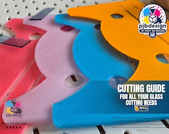 Glass Cutting Guide: Straight Line Cutting Tool for All Glass Making 3D Printed Cutting Guide