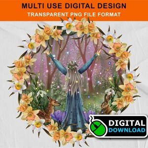 Ostara Themed Multiuse for Sublimation / DTF and UVDTF / Standard Print - Pagan / Wiccan Holidays  / Commercial Use