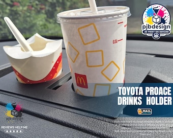 Dashboard Drinks Holder: Toyota Proace, Citroen Dispatch, Peugeot Expert Van Cubby Insert