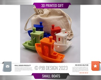 3d Printed Small Boat Little Benchy / Desk Toy / Perfect Exploration Toy, Autism & ADHD Christmas, Birthdays, / Little Trawler / Colours