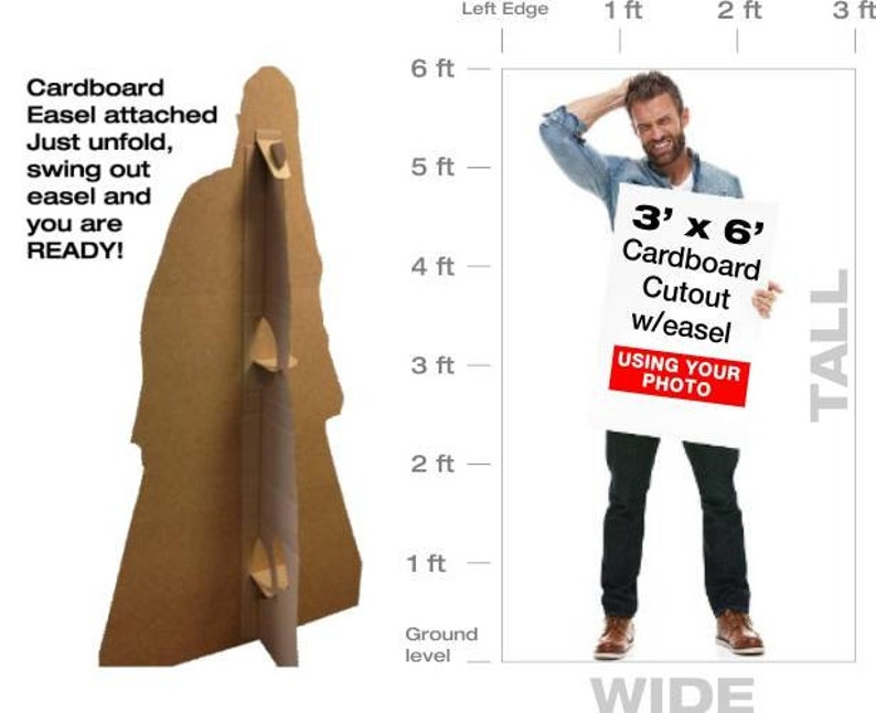 Custom life size cardboard cutout standup standee etsy