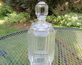 Baccarat Art Deco Cointreau Decanter. 20th Century. Bold Baguette Cut.