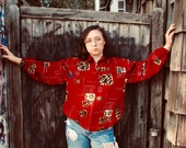 Vintage Retro Clothing- Vintage Streetwear- Cool Styles- Vintage Clothing- vintage windbreaker- Vintage Red Windbreaker Size M