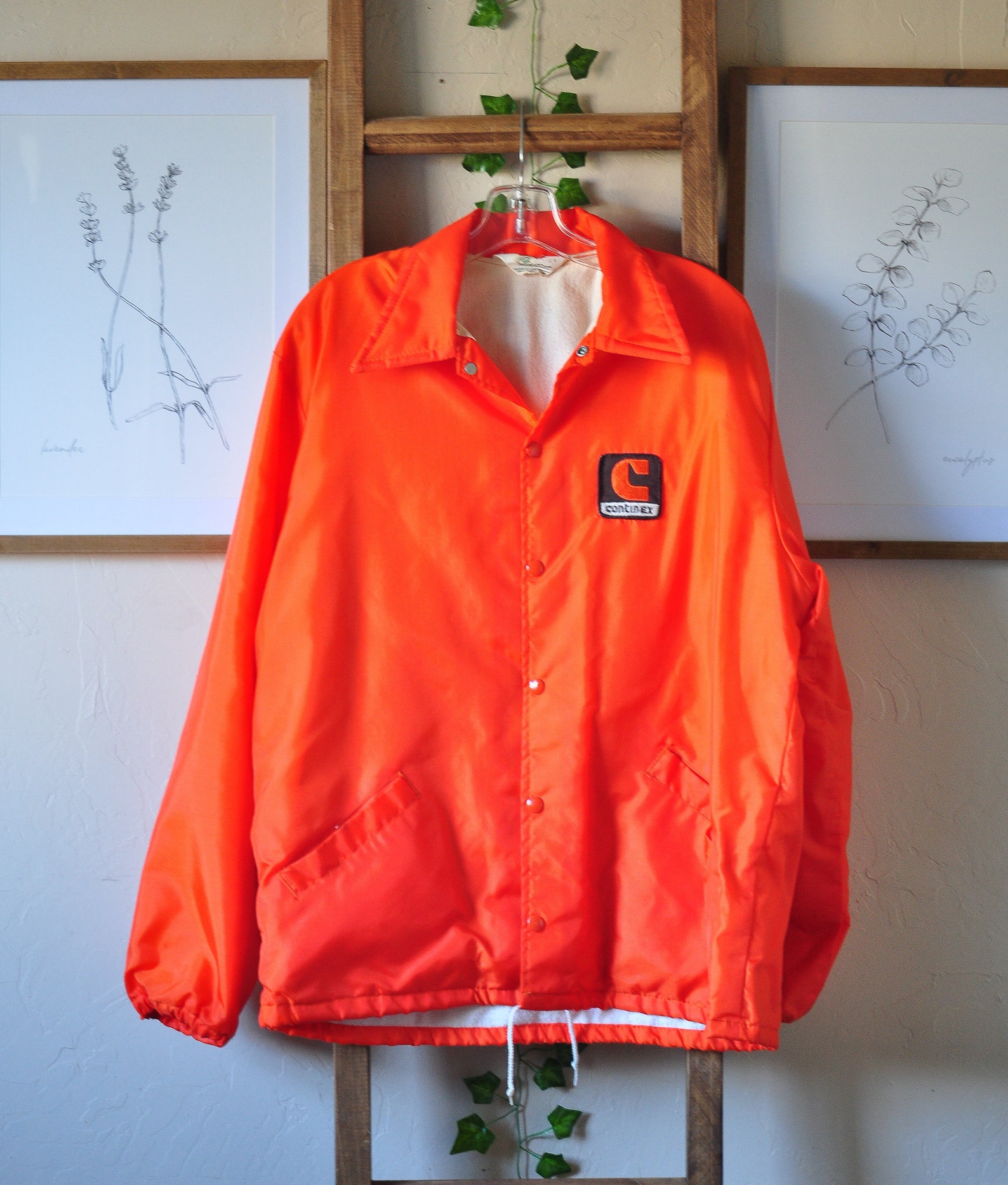 Vintage Neon Gem Sportswear Continex Workers Jacket Size Mens Large Etsy