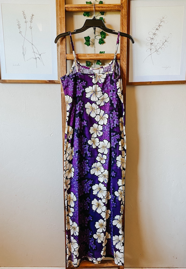 Vintage Purple Hawaiian Vacation Dress Size 8