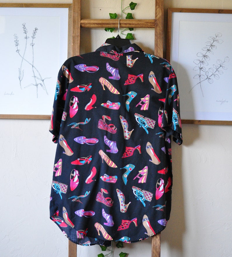 Vintage Shoe Blouse Size Medium