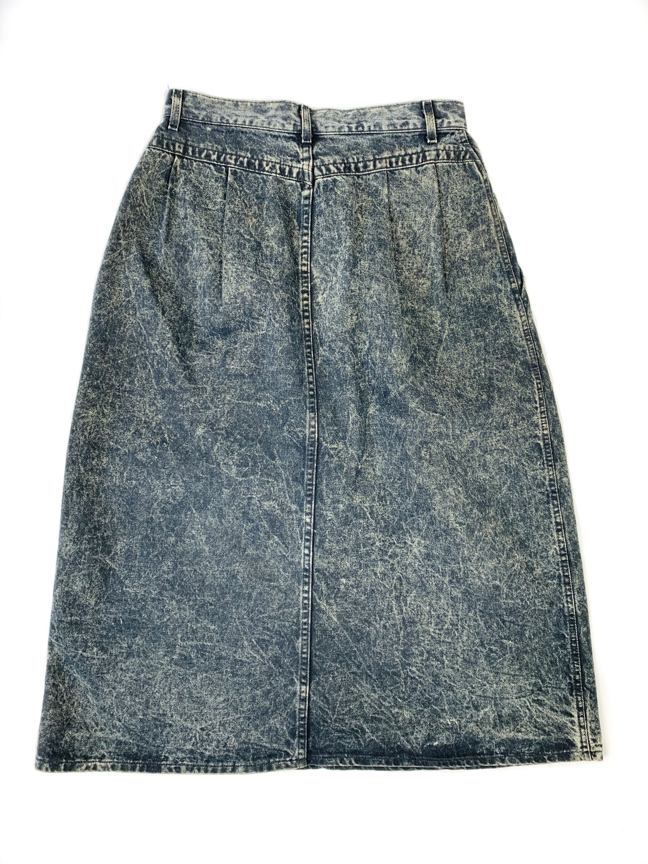 Vintage 1980s Lee Denim Acid Wash Skirt Size 14 - Etsy