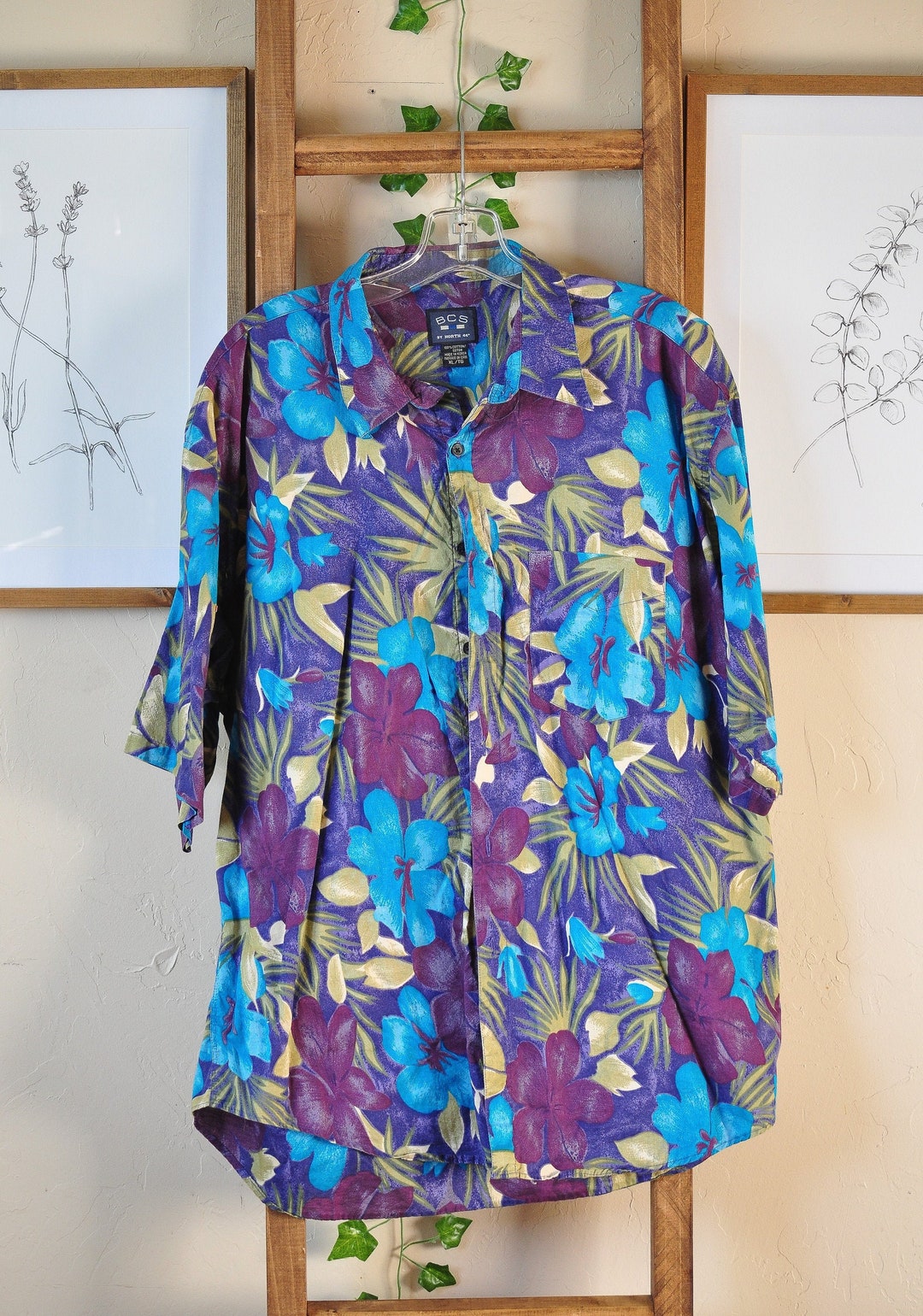 Vintage Hawaiian Button Down Shirt Size XL - Etsy