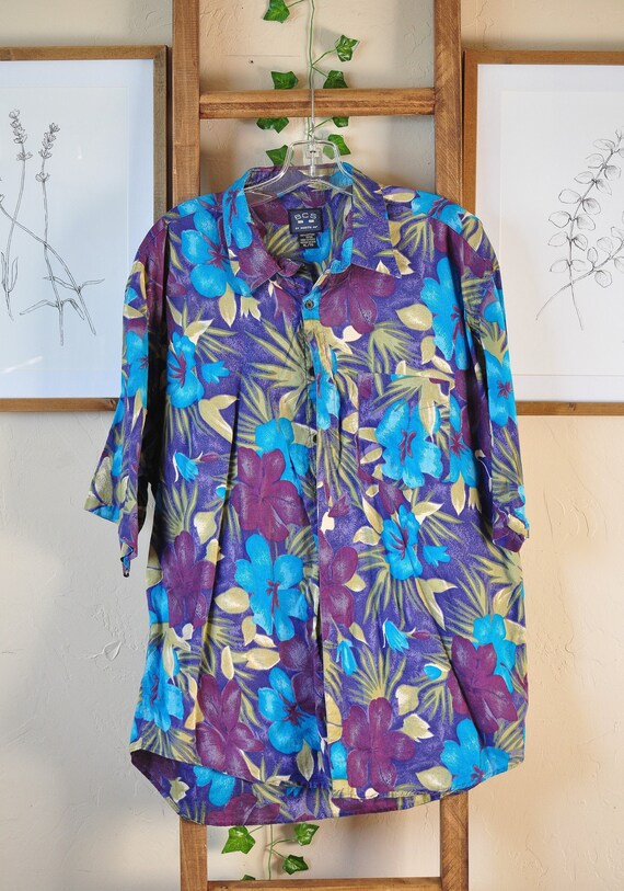 Vintage Hawaiian Button Down Shirt Size XL