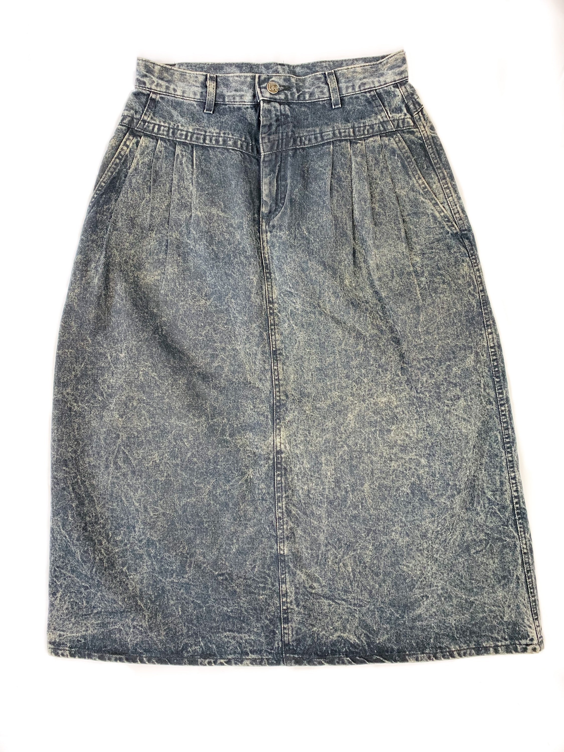Vintage 1980s Lee Denim Acid Wash Skirt Size 14 - Etsy