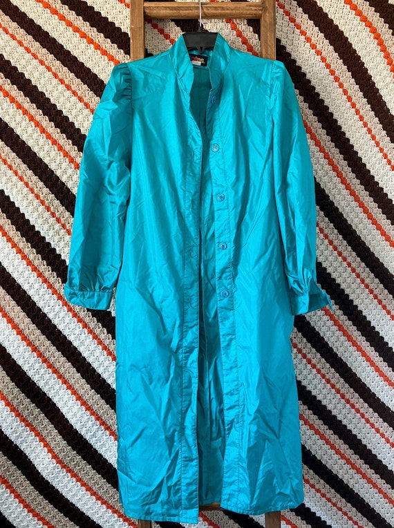 Vintage 1990's Teal Blue Totes Windbreaker Raincoa