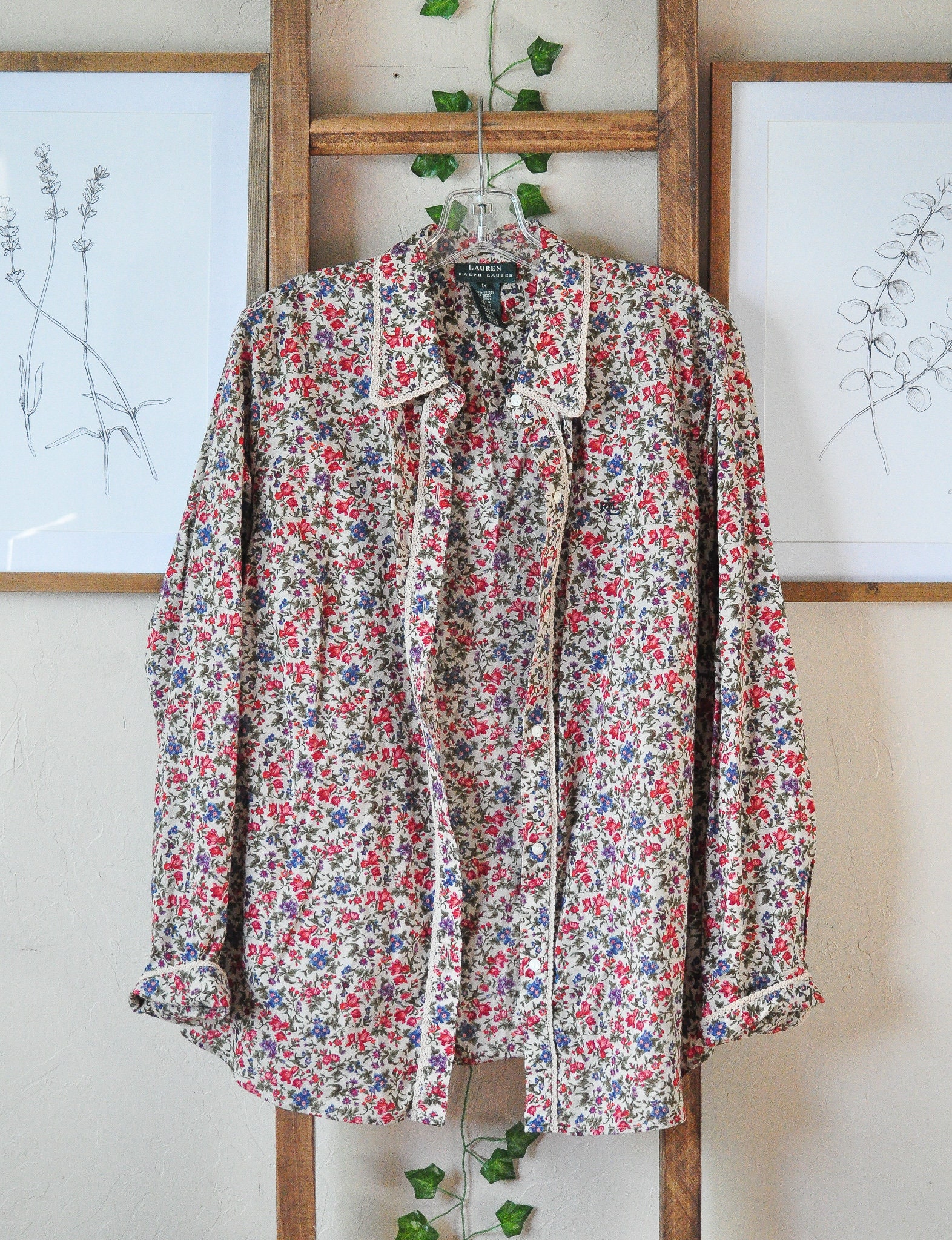 Vintage Lauren Ralph Lauren Button Down Shirt Size 1X
