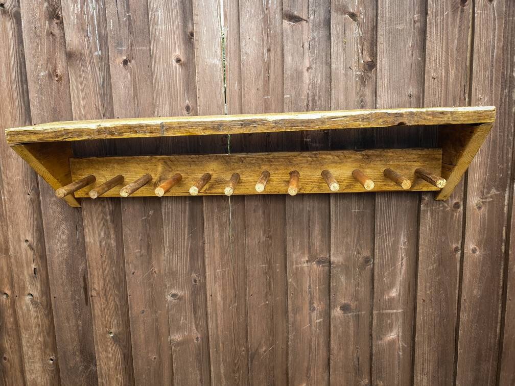 Wooden outdoor welly rack garden tool storage hanger and Etsy