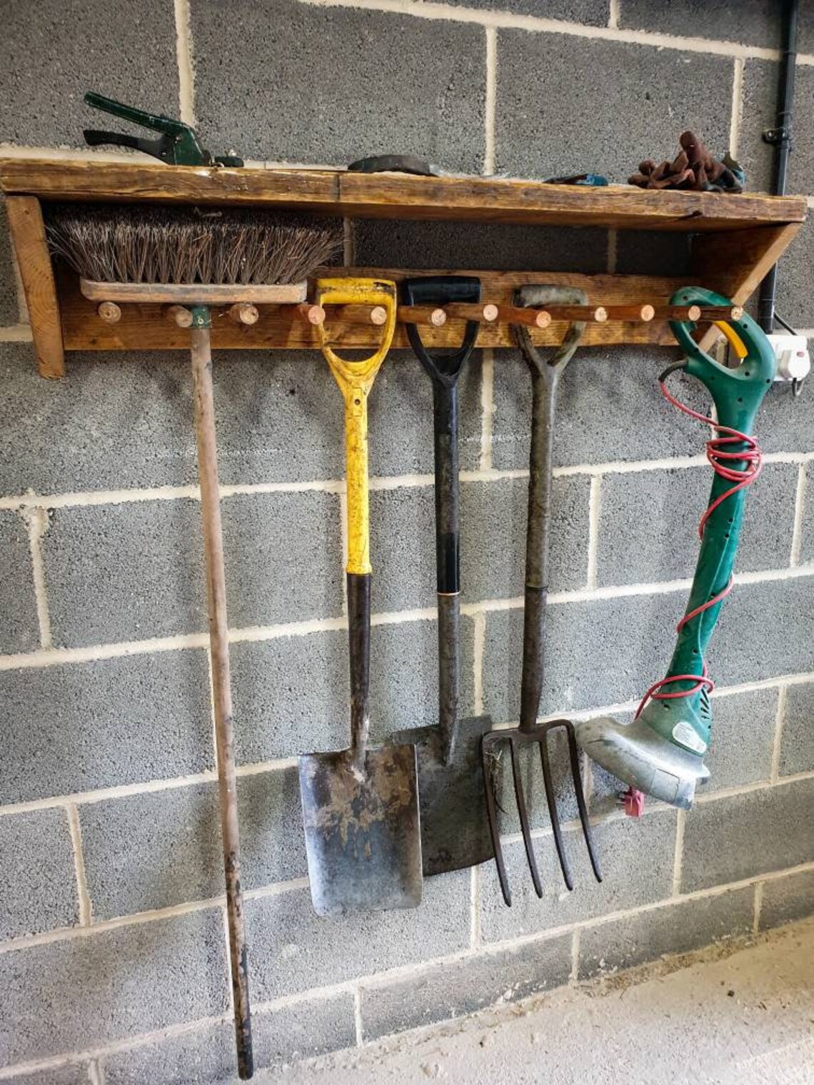 Wooden outdoor welly rack garden tool storage hanger and Etsy