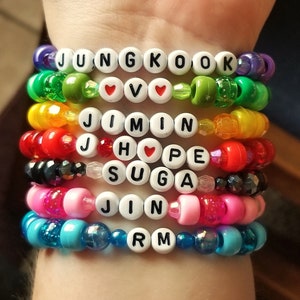BTS - ARMY - MEMBER beaded bracelets