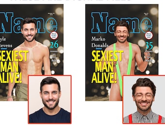 Mature,Personalized Magazine Cover,Personal Portrait,Custom Photo Magazine,Senior Magazine,Custom Portrait,Mens Custom Birthday,DIGITAL
