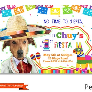Festa de aniversário de animal de estimação, festa de cachorro e gato, festa mexicana, convites para festa, tema mexicano, convites digitais, pinhata, ideias para festa mexicana