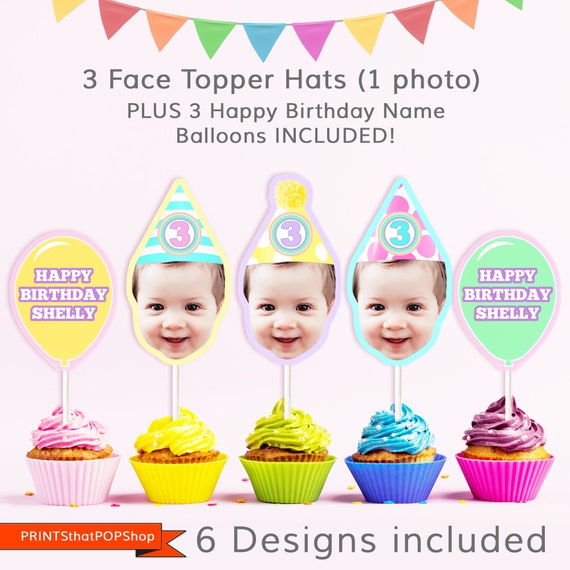 Face Toppers,Cupcake Face Toppers,Donut Custom Face Toppers,Custom Cake Toppers,Birthday Face Cutouts,Face Cutouts,Cupcake Faces,Face Cutout Il_570xn