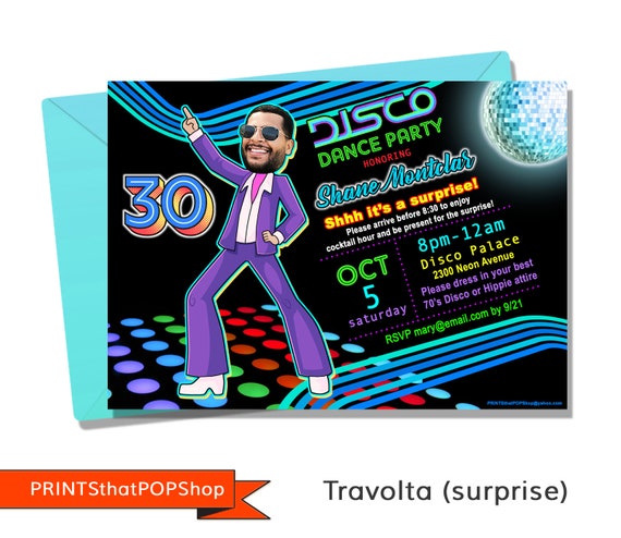 Disco Bachelor Party,Disco Bachelorette Dance Invitation,Dance Invite,Custom Photo Invitation,Disco Party,Jack and Jill,Milestone Birthday Il_570xn