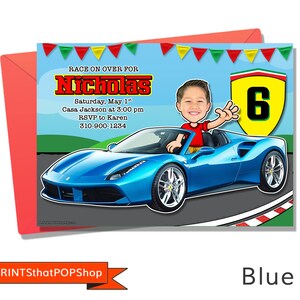 Carte De Voiture De Course De Retraite Voiture De Lambo Etsy France