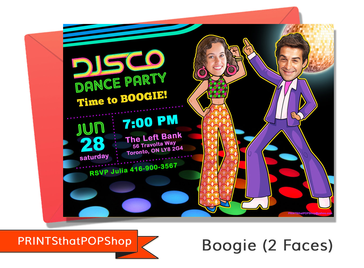 Disco Dance InvitationDance Party70s Theme PartyDance InvitationCustom Photo InvitationDisco PartyJack and JillMilestone