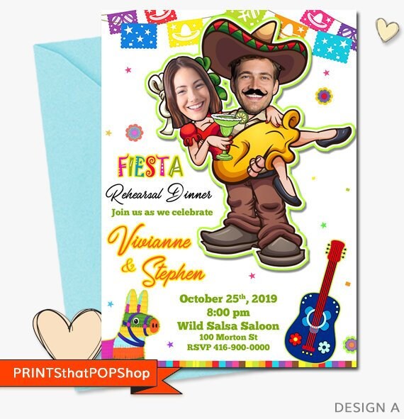 Fiesta Dinner Rehearsal,Wedding Rehearsal Dinner Invitations,Custom Photo invite,The Night Before Invitation,Rehearsal Dinner,Couples Shower Il_570xn
