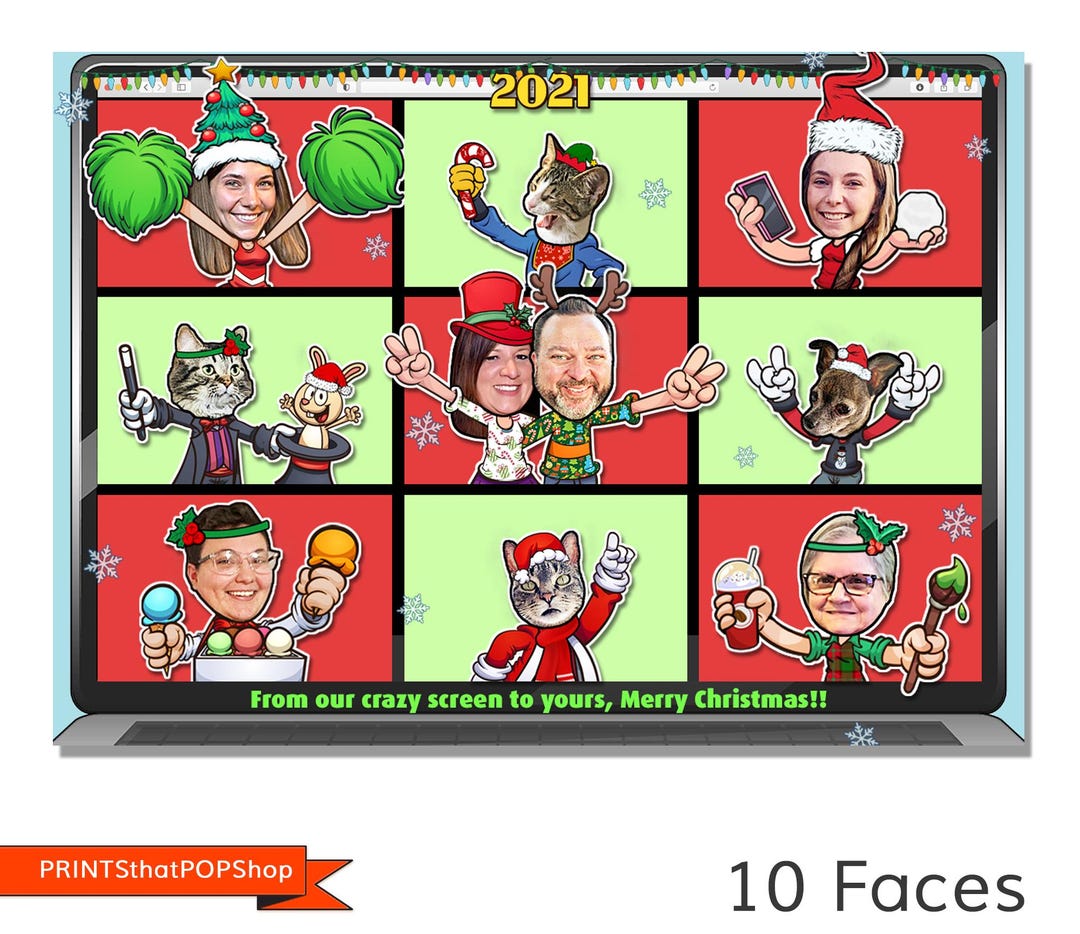 Funny Christmas Card,custom Hobbies Family Card, Computer Christmas ...