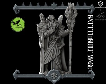 Battlebuild Mage | Miniature | Dungeons and Dragons Miniature | RPG Tabletop Resin 3D Printed